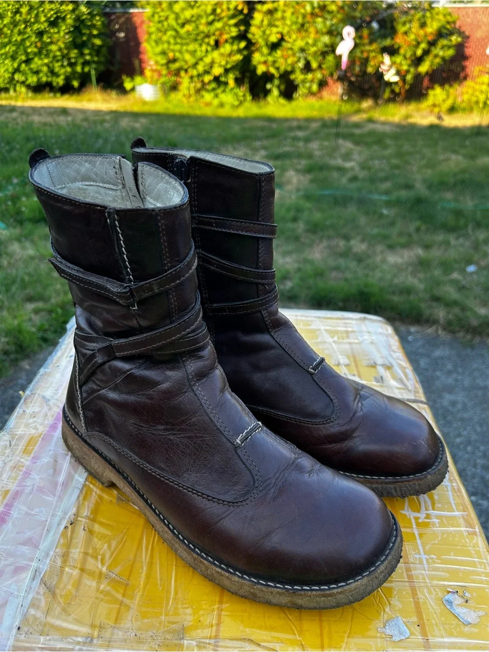 Angulus by Nilo  Women’s Brown Leather Full Zip Boots Size 39X